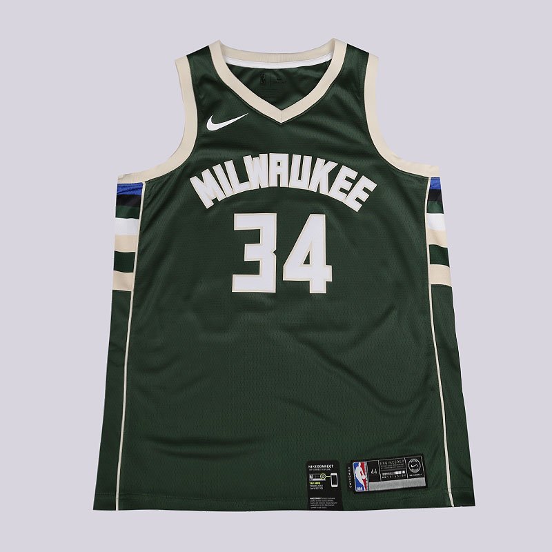 мужская зеленая майка Nike NBA Giannis Antetokounmpo Icon Edition Swingman Jersey 864489-323 - цена, описание, фото 1
